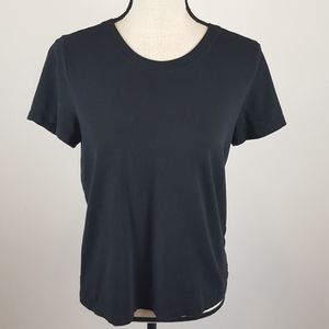 J.Crew Knit Goods Essential Tee Black 100% Cotton T-shirt size medium